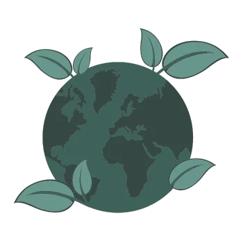un pictogramme de la terre montrant la valeur de l'approvisionnement en articles écologiquement responsables